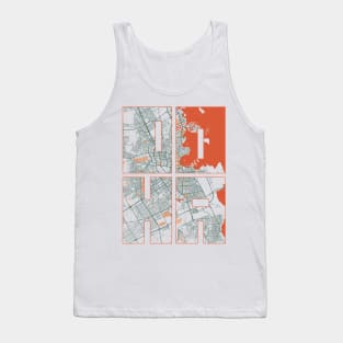 Doha, Qatar City Map Typography - Bohemian Tank Top